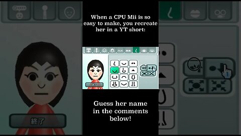 This miight be the easiest CPU Mii to recreate #shorts #nintendo #gaming #wii #mii