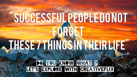 7 Life Changing Thoughts of Every Person || Successful People|| Dream Big || 7 Mistakes of life