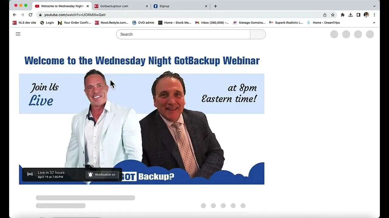 Live Webinar Affiliate Link Training