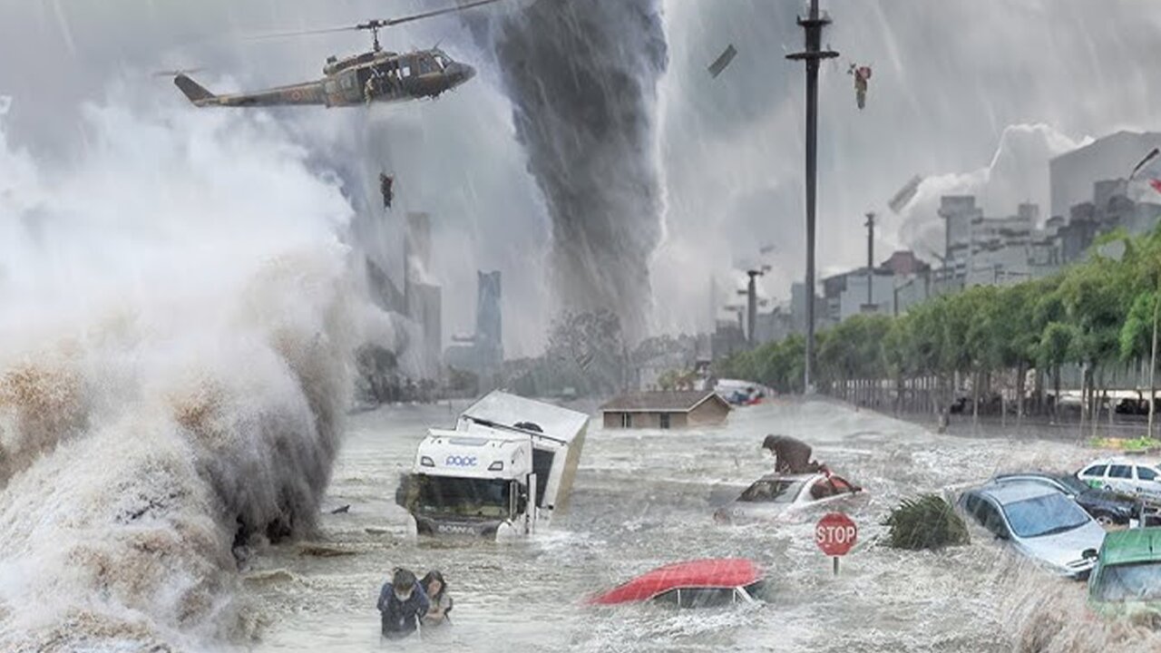 Australia’s Extreme Weather: Melbourne Storm flipping cars and people!