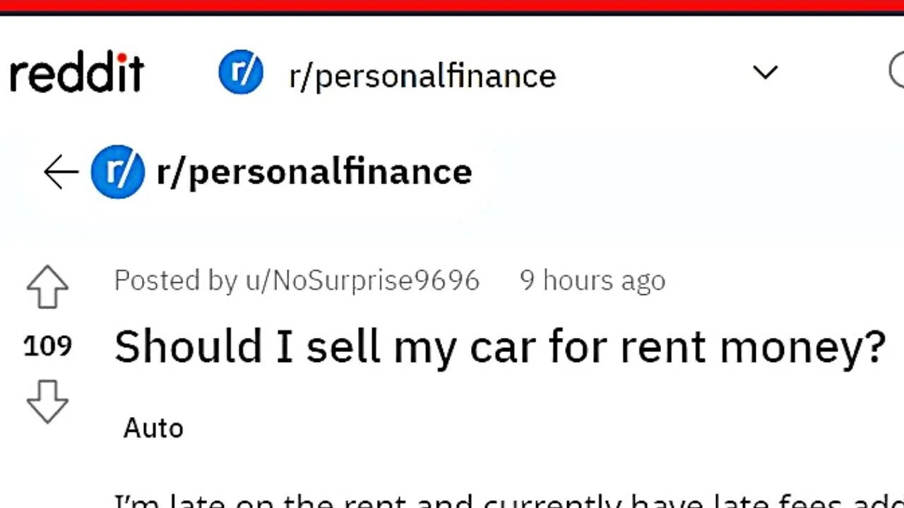 Should I Sell My Car For Rent Money...