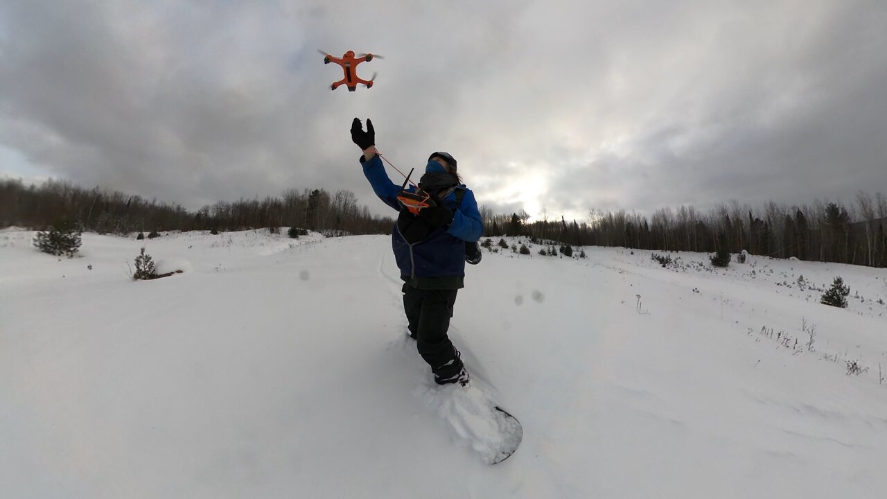 Snowboarding Drone video(1ish)