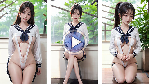 수영교복? 룩북 School swimsuit 4K AI Lookbook.