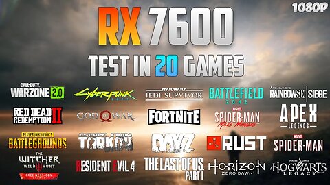 RX 7600 Test in 20 Games - 1080p