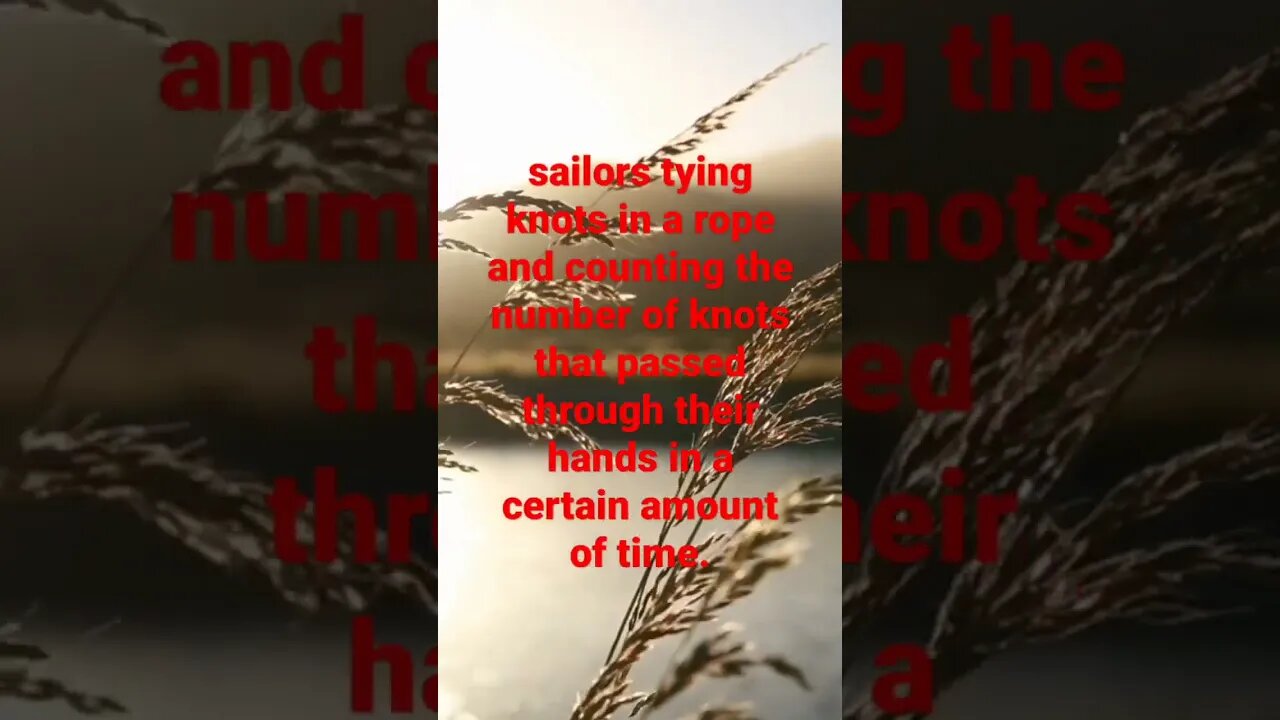 The term "knot" to measure speed comes from... #nature #boating #teachthem #sailingadventure