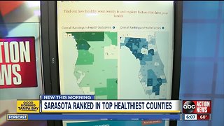 Tampa Bay area counties ranked among healthiest counties in FL