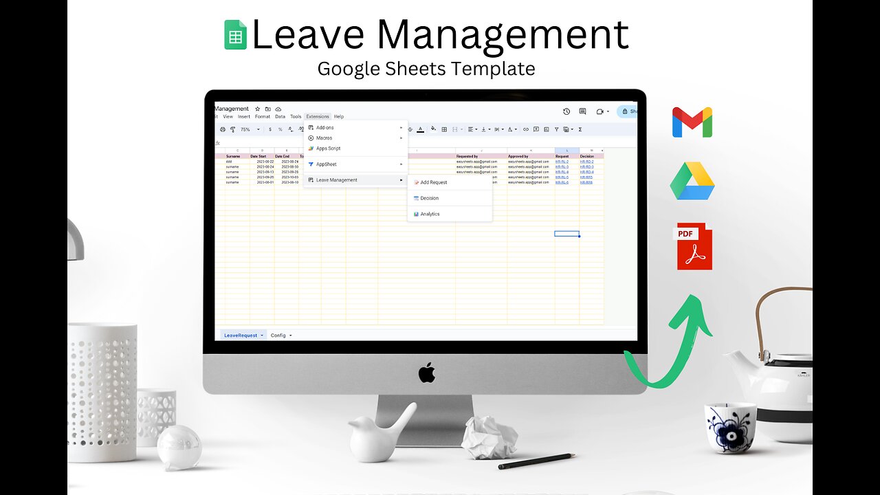 Google Sheets | Leave request | Vacation Tracker