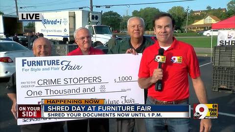 Furniture Fair donates $1,000 to Crime Stoppers of Greater Cincinnati and Northern Kentucky