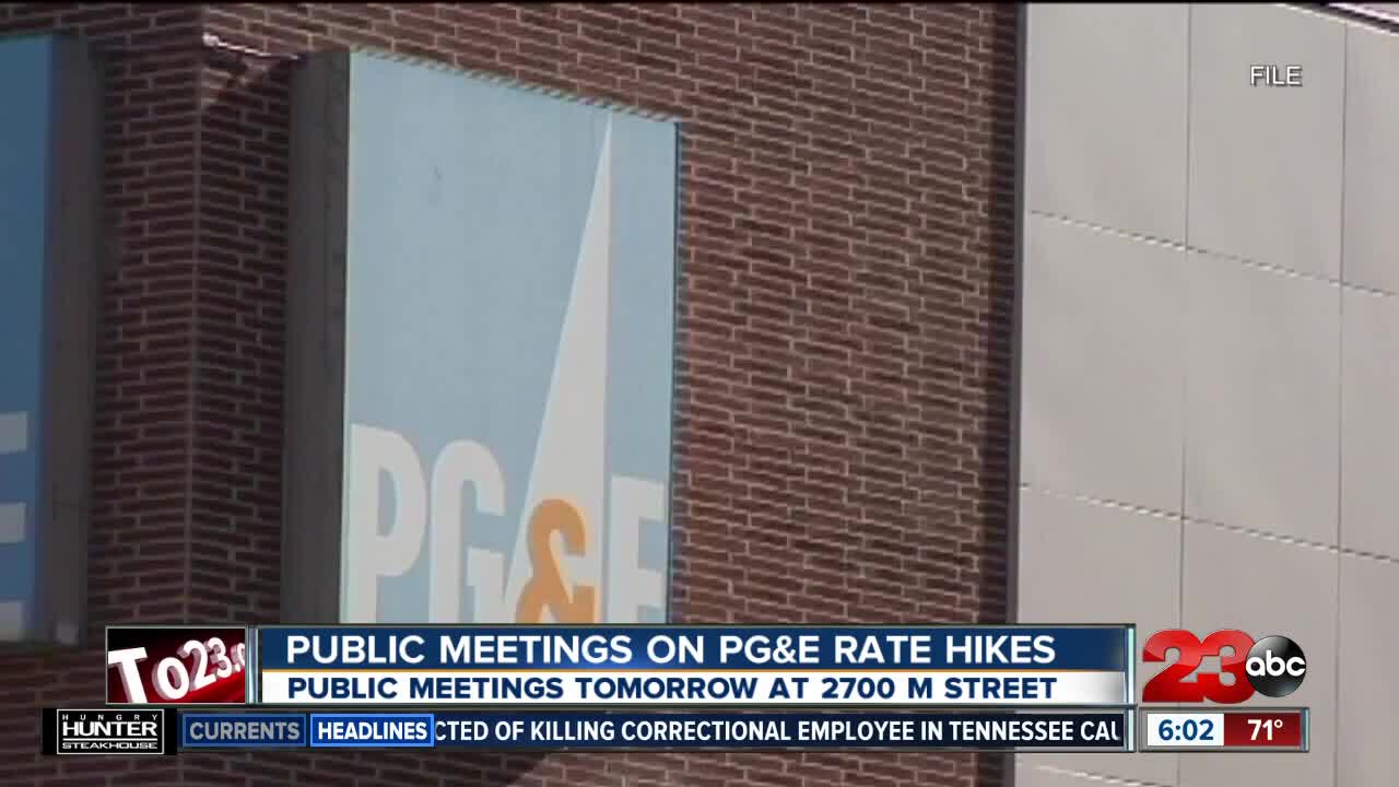 Public hearings to be held concerning PG&E rate increase