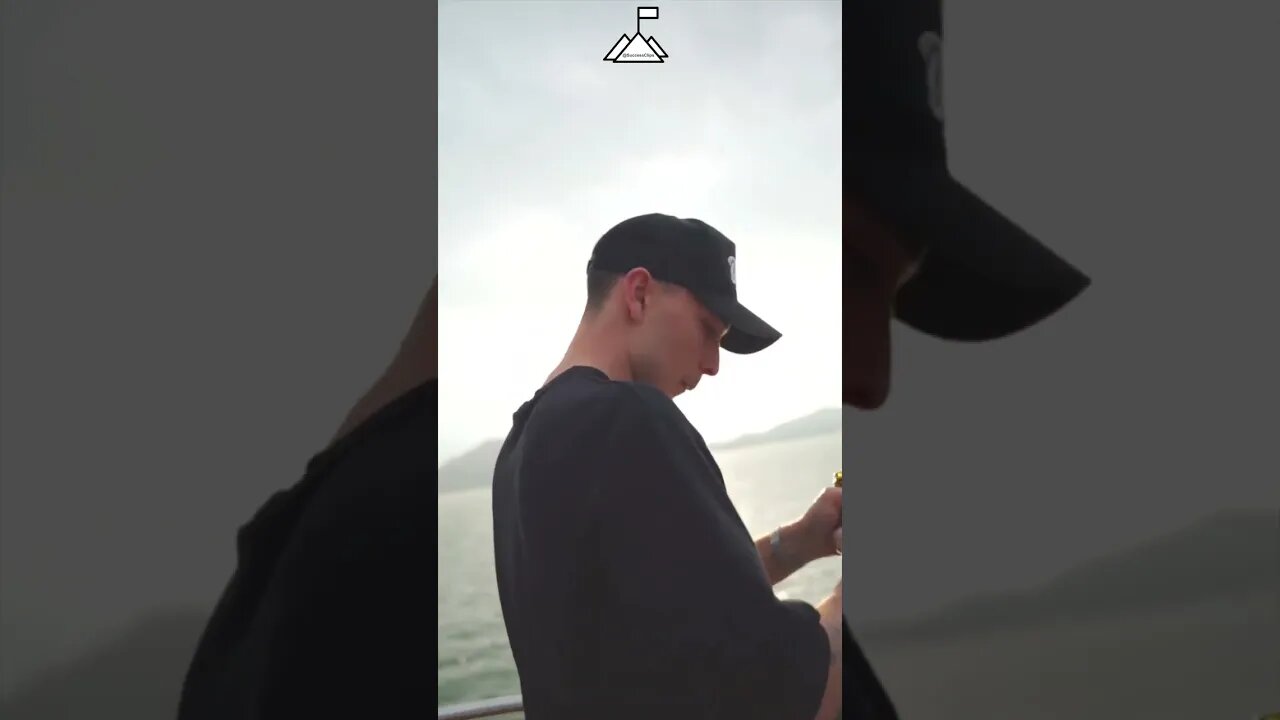 Luke Belmar Popping Champagne on a Yacht #shorts