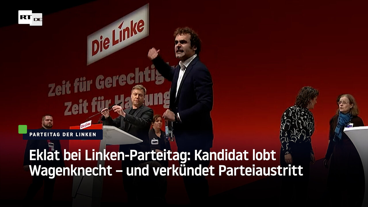 Eklat bei Linken-Parteitag: Kandidat lobt Wagenknecht – und verkündet Parteiaustritt