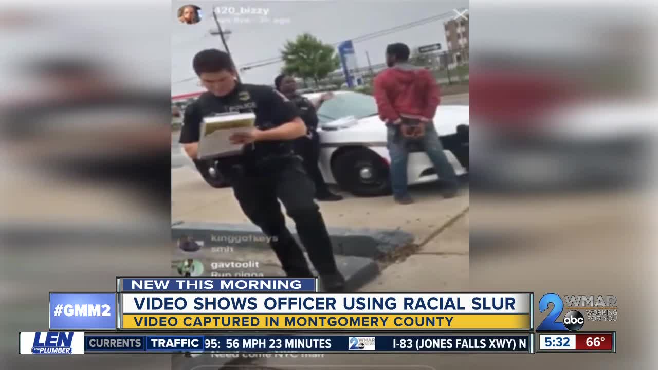 Montgomery County Police Officer caught on camera using racial slur