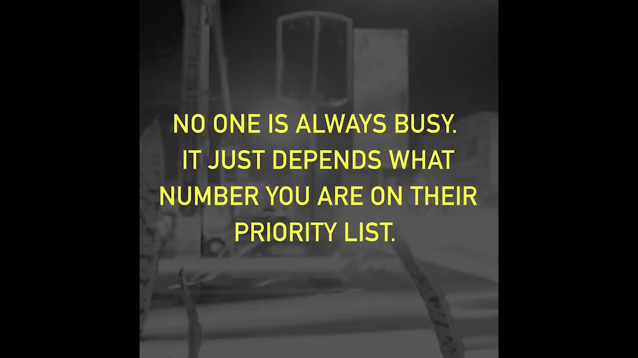 No one is always busy [GMG Originals]