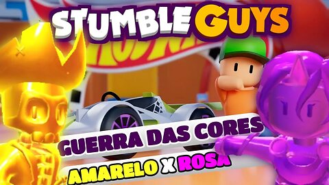 #stumbleguys ,GUERRA DAS CORES AMARELO X ROSA