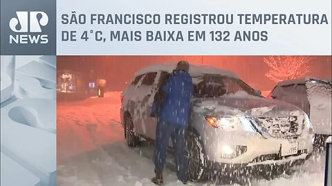 Tempestade de inverno incomum atinge a Califórnia, nos EUA