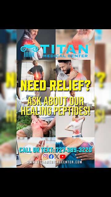 Need pain relief? Ask about our Titan healing therapies!