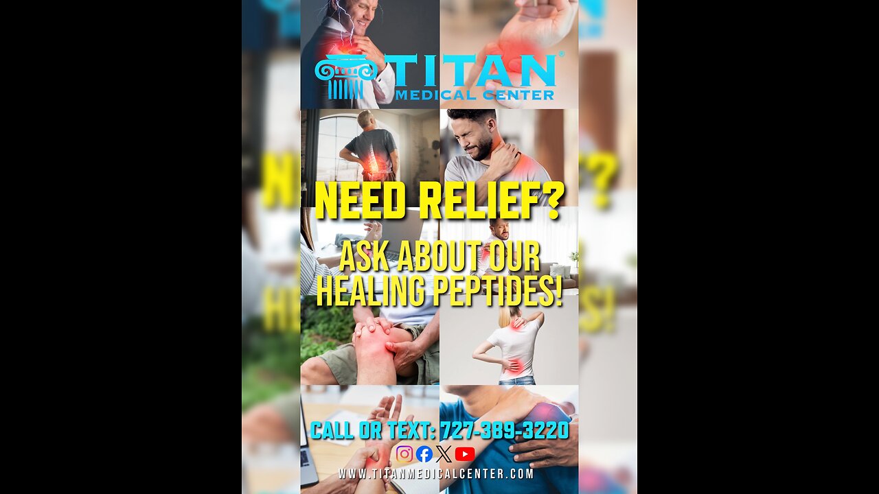 Need pain relief? Ask about our Titan healing therapies!