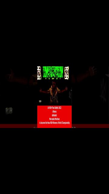 At ROH Final Battle 2022 a New ROH Women's Champion was Crowned