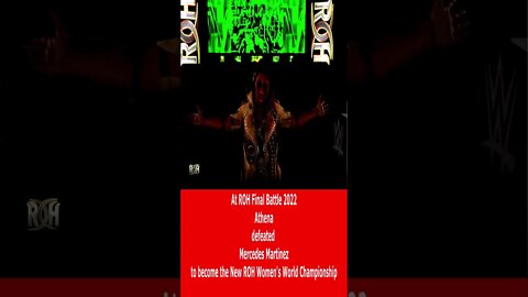 At ROH Final Battle 2022 a New ROH Women's Champion was Crowned