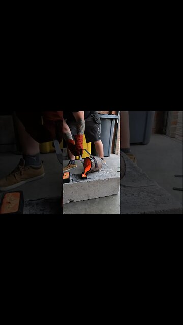 #pouring some #brass #devilforge #metalcasting #scrapping #belgium