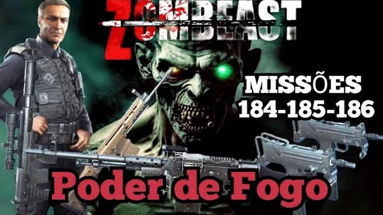 Zombeast Survival Zombie Shooter: Missões, 184 -185 -186: (várias armas)💀