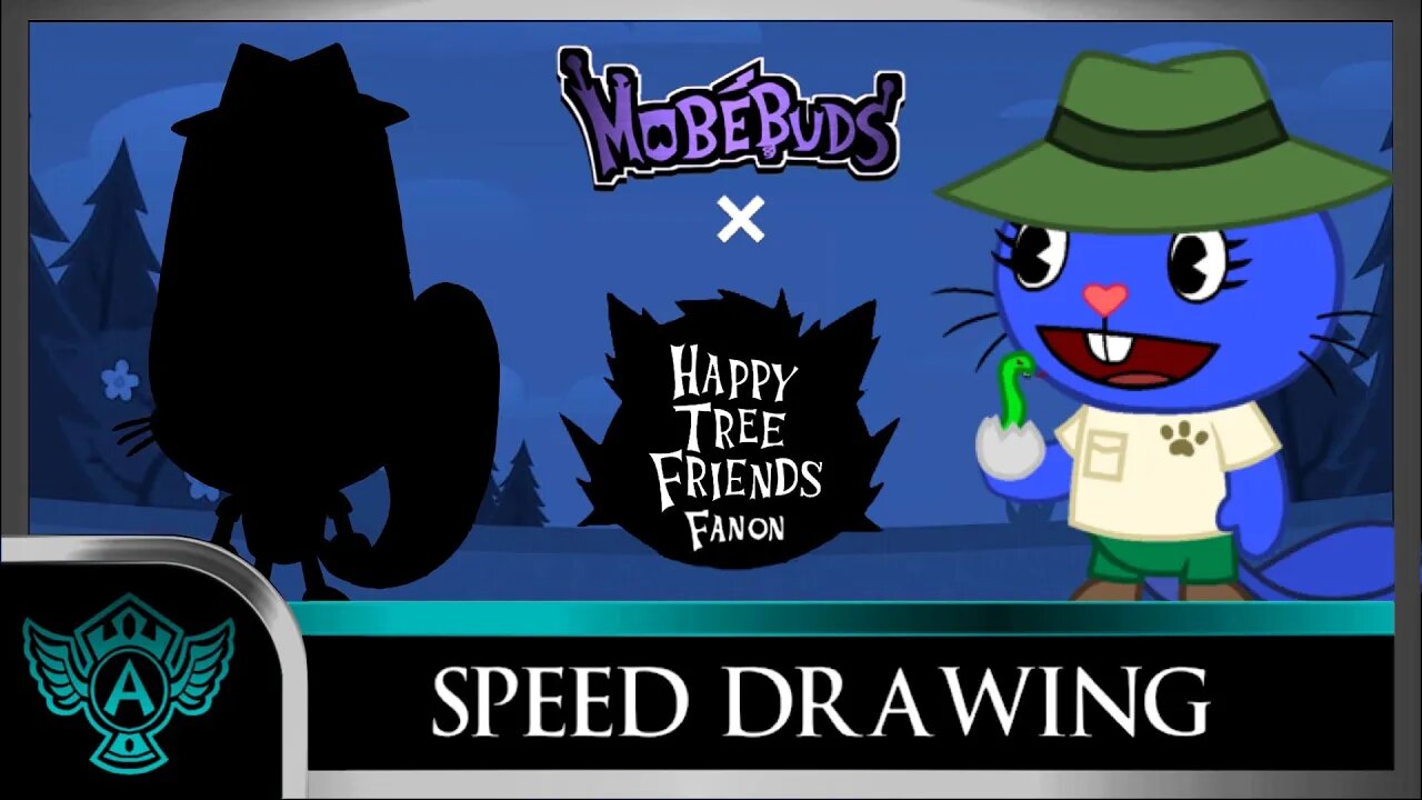 Speed Drawing: Happy Tree Friends Fanon - Bluebelle | Mobebuds Style