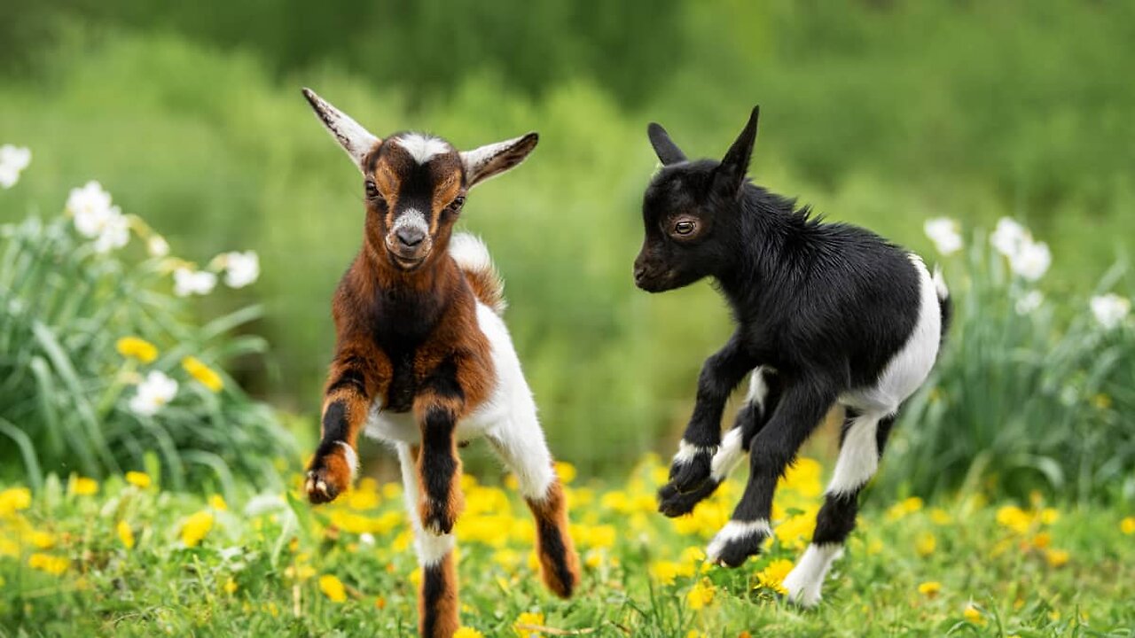 "Why Baby Goats Love to Jump and Butt Heads" Too Cute !