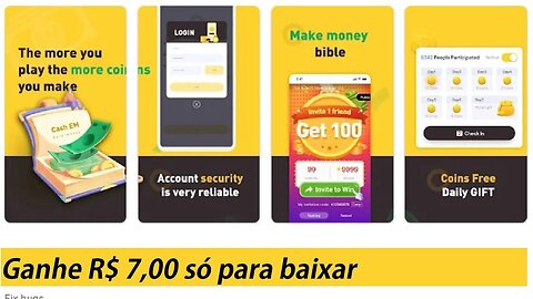 CashEM: Get Rewards Ganhe 7 Reais para instalar aplicativo para Android