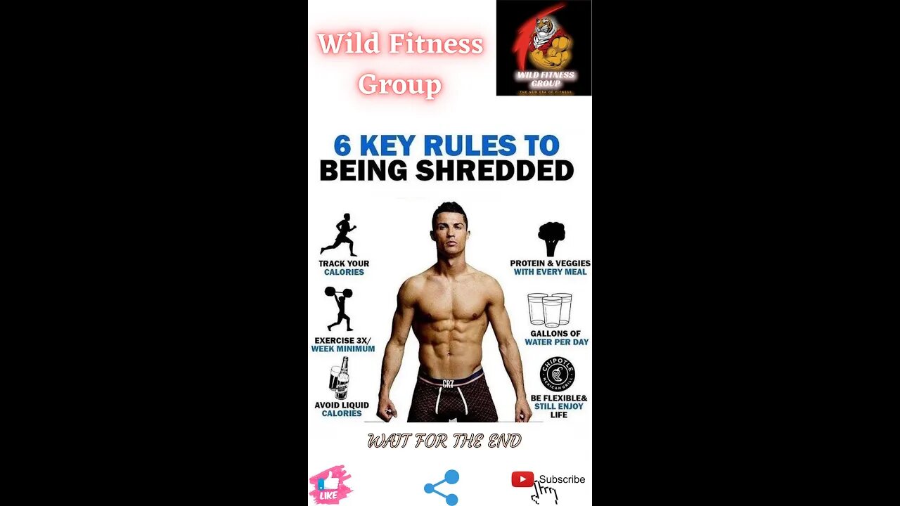 🔥6 key rules to being shredded🔥#shorts🔥#viralshorts🔥#fitnessshorts🔥#wildfitnessgroup🔥