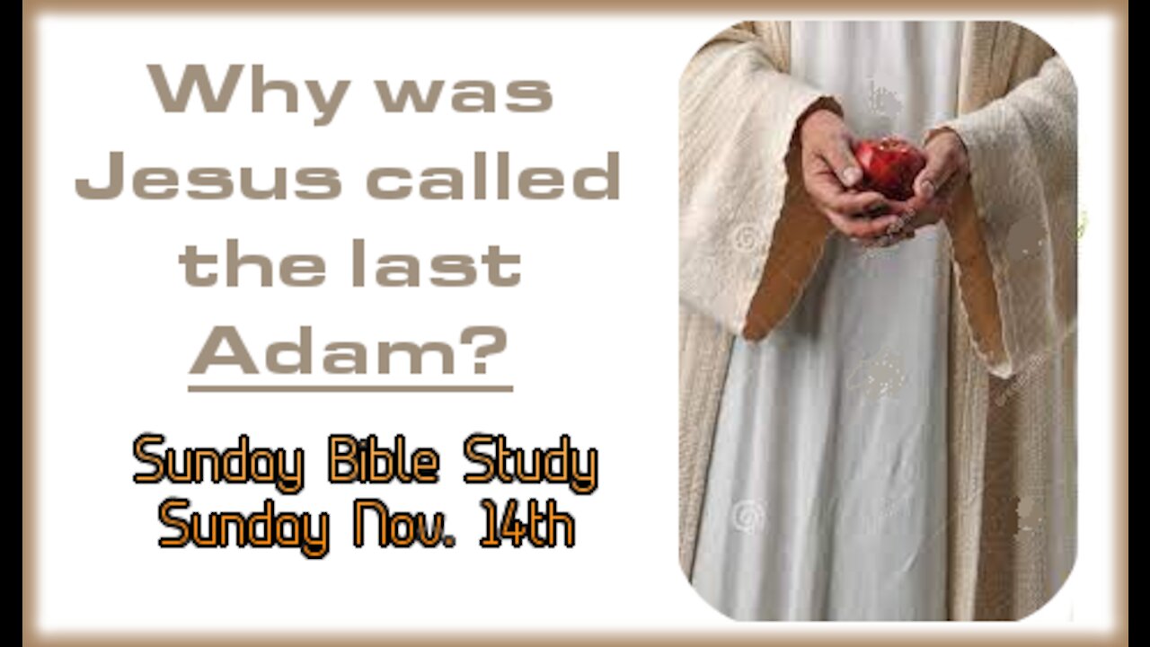 Why Jesus is the second/last Adam - Understanding the Gospel - Bible Study - Part 1