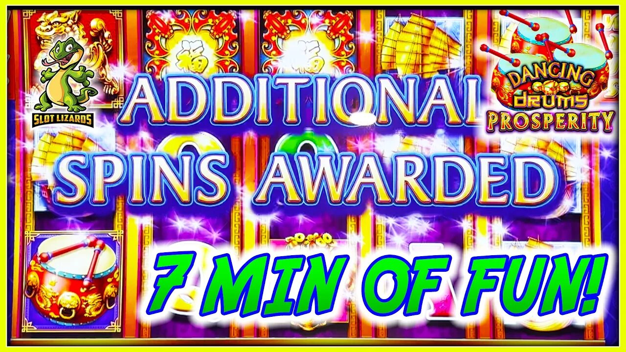 7 MINUTES OF EPIC FUN!!! MASSIVE WIN! Dancing Drums Prosperity Slot