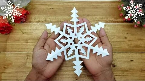 Paper Cutting Snowflake Design ❄️ How to Make Snowflake Out of Paper 🎄 Easy Paper Crafts