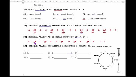 PROVA AS 12 NOTAS MUSICAIS ..... ATENÇÃO prof. Jaime Toledo