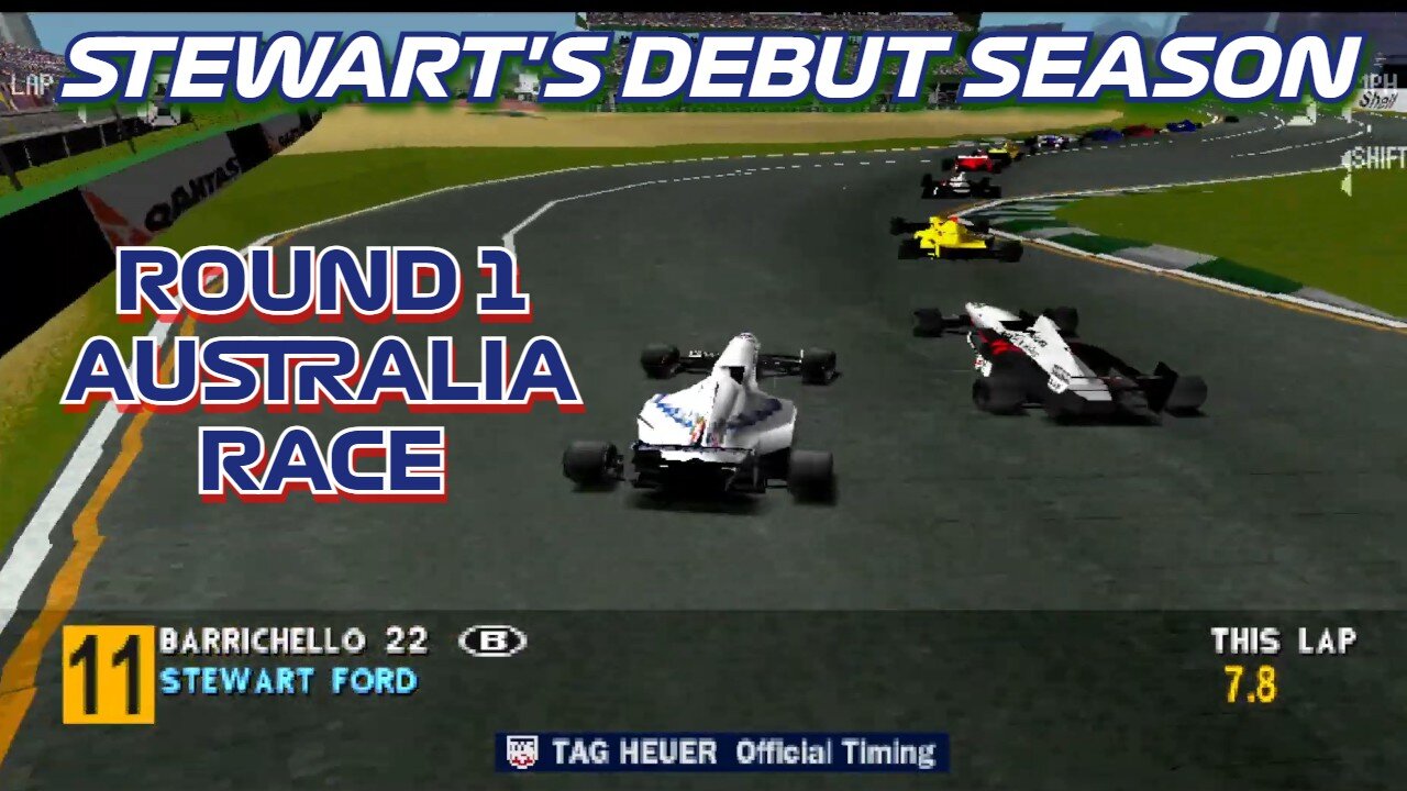 Stewart's Debut Season | Round 1: Australian Grand Prix | Formula 1 '97 (PS1)