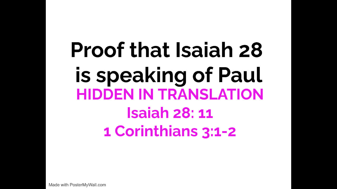 Proof Isaiah 28 is speaking of Paul, SCRIBES Hid the TRUTH ! Paul's own word testify against himself