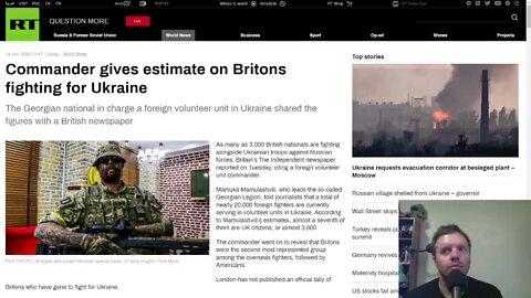 Roughly 3,000 Britons are aiding the Ukraine Army against Russia