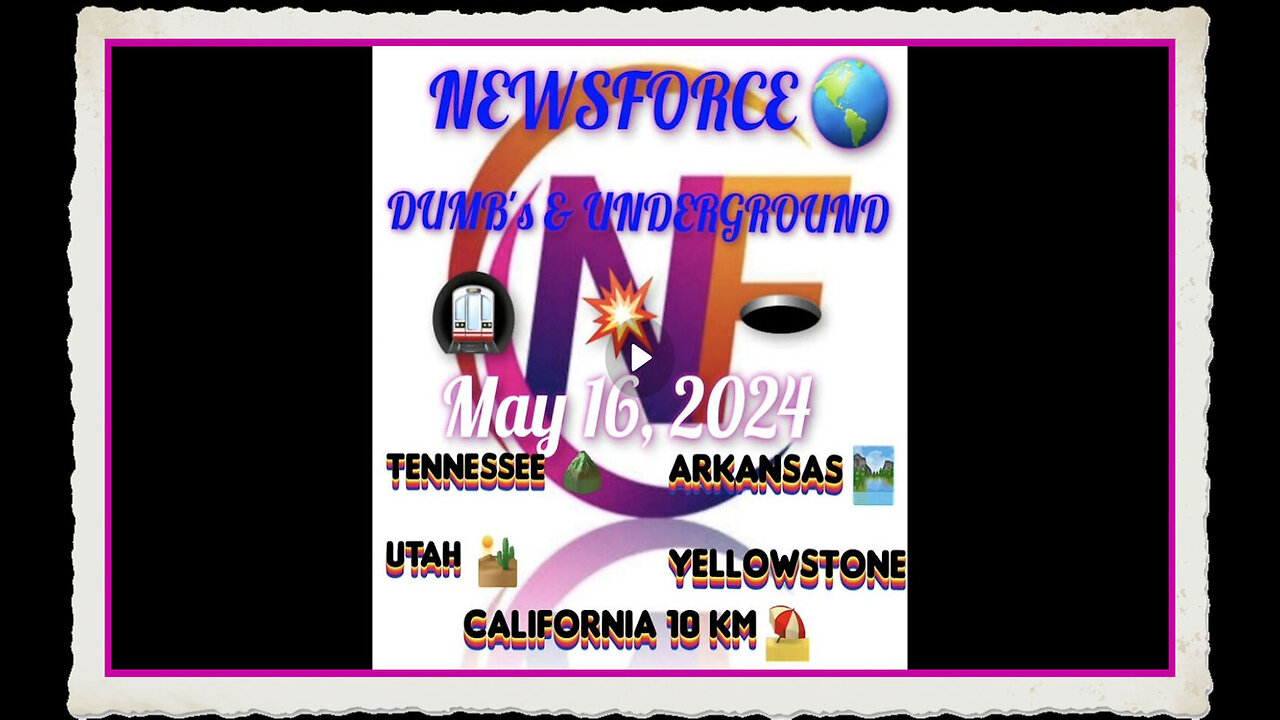 Newsforce 🌎 May 16, 2024 - DUMB's UNDERGROUND Report - THE INVISIBLE WAR