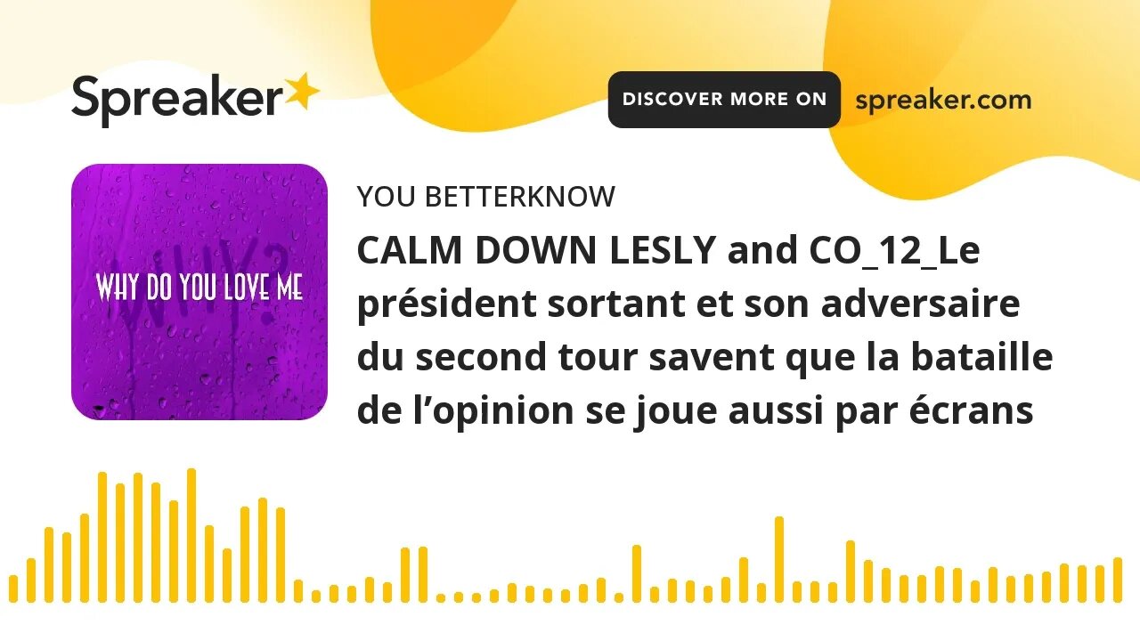 CALM DOWN LESLY and CO_12_Le président sortant et son adversaire du second tour savent que la batail