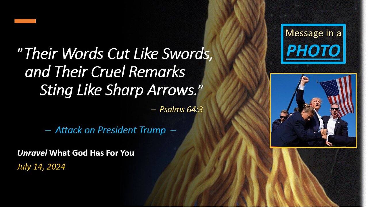 Their Words Cut Like Swords, Sting Like Sharp Arrows *Attack on President Trump* (Jul 14, 2024)