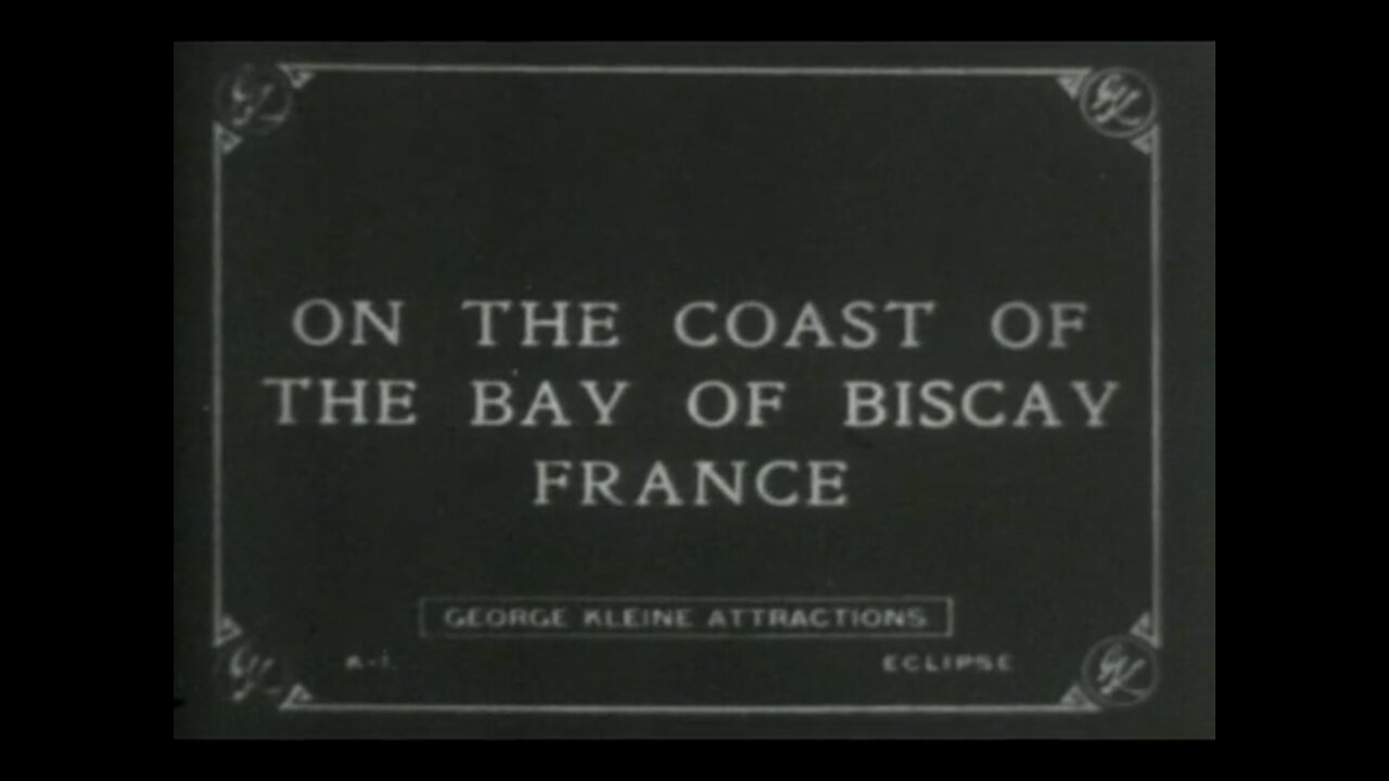 On The Coast Of The Bay Of Biscay, France (1911 Original Black & White Film)