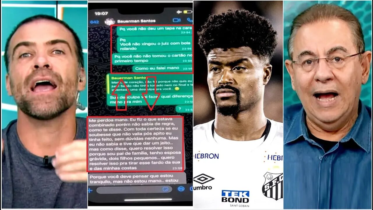 "OLHA ISSO, POR%@! É VERGONHOSO!" Conversa de zagueiro do Santos com APOSTADOR é REVELADA e DETONADA