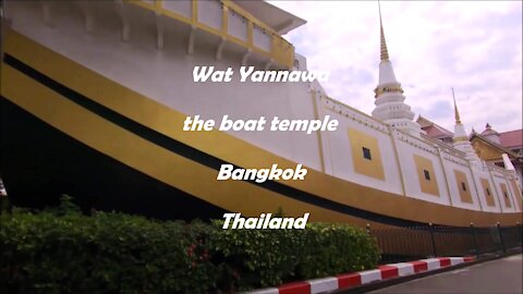 Wat Yannawa the boat temple in Bangkok, Thailand