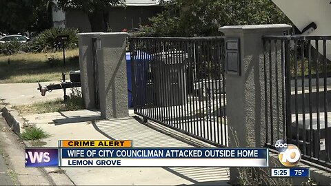 Wife of city councilman attacked outside home