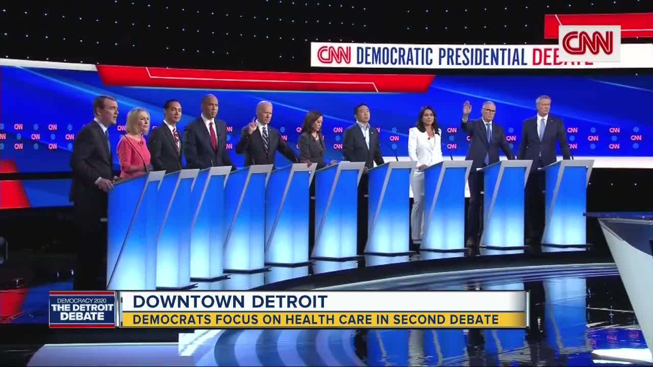 Democrats focus on health care in second debate in downtown Detroit