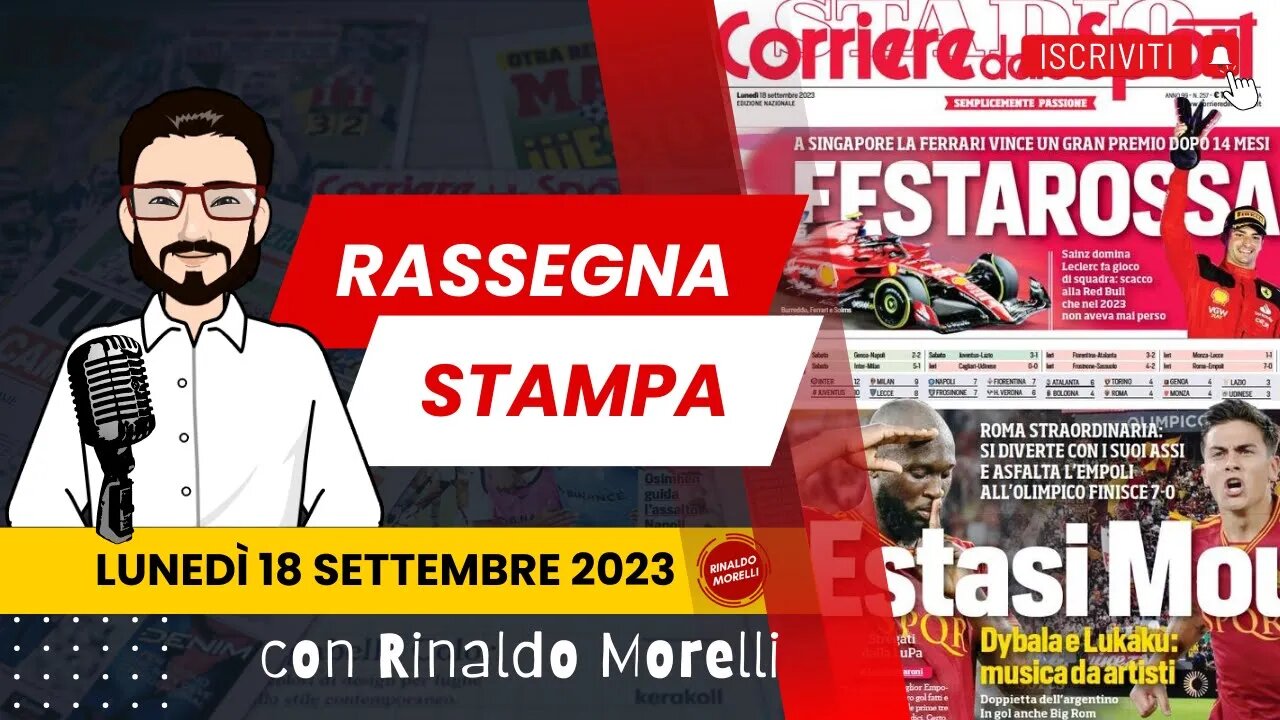 PIOLI confermato, Inter-Juve per lo scudetto? | 🗞️ Rassegna Stampa 18.9.2023 #472