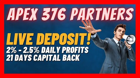 Apex 376 Partners Review ⚠️ All you Need To Know ⚠️ 2% - 2.5% Daily Profits 📈 Still Early To Join ❓