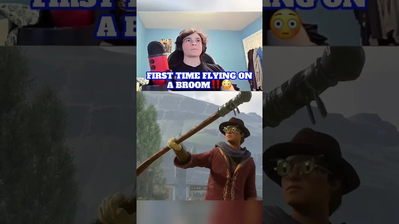 Broom Flying Is Amazing‼️😳 | #shorts #hogwartslegacy #gaming #reaction