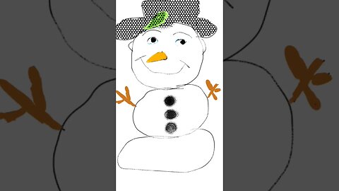 New Year Snowman Drawing #drawing #art #newyear2023