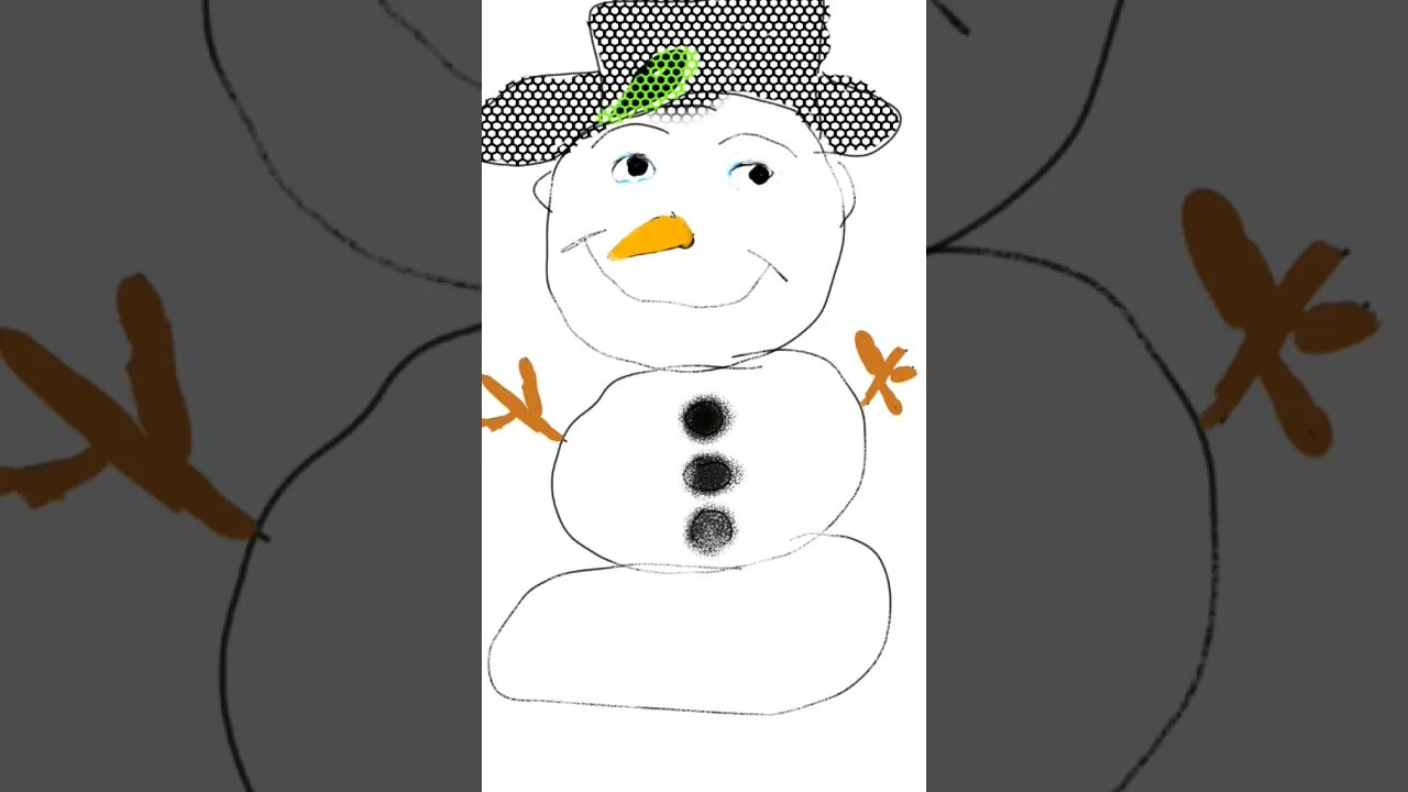 New Year Snowman Drawing #drawing #art #newyear2023