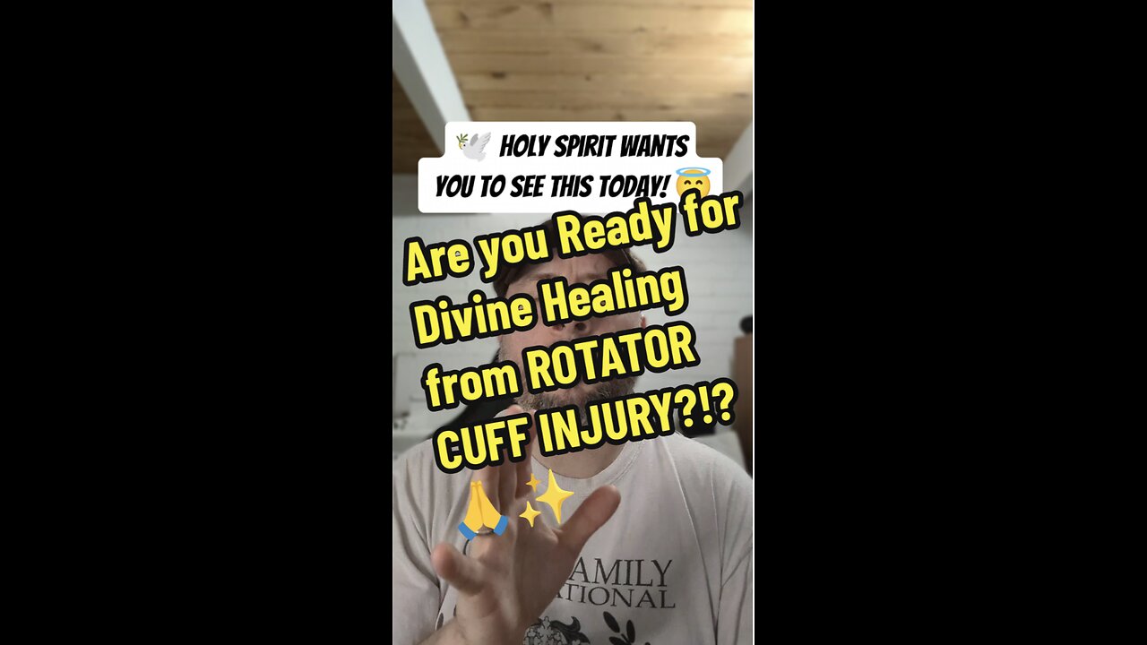 Are you Ready for Divine Healing from ROTATOR CUFF INJURY?!?